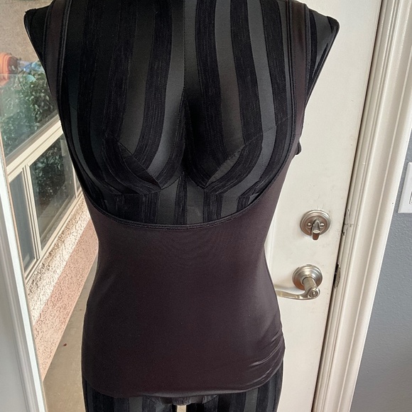 TC Fine Intimates Torsette 4141 Shaping Camisole Firm Control Open Bust Black L - Picture 2 of 7